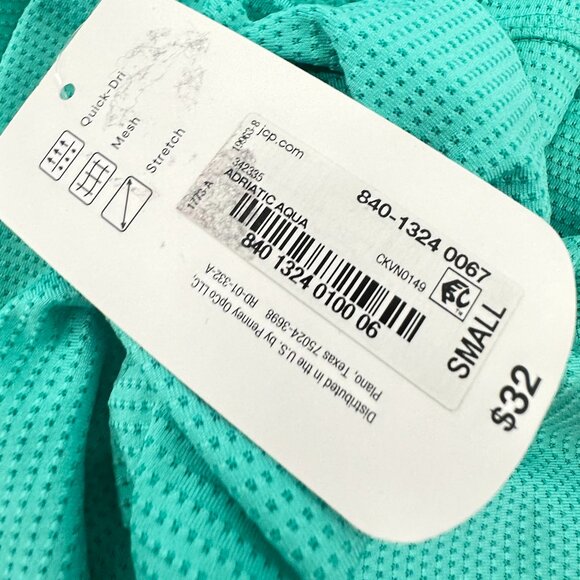 NEW Xersion Athletic Tank Top Small Adriatic Aqua/ Green Quick Dri Stretch $32 - Picture 2 of 11